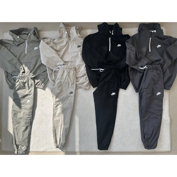 나이키 코튼 아노락 후드 카고 조거 세트