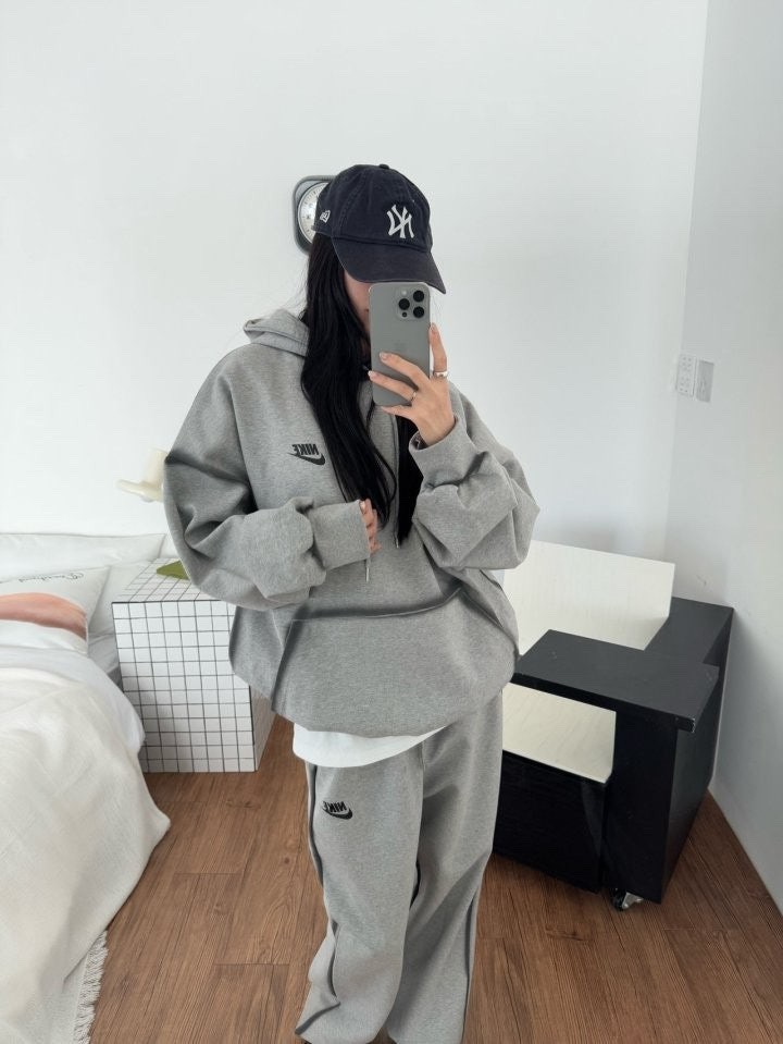 나이키 스트레이 후드 조거 세트