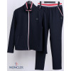몽클레어 블랙 & 화이트 와펜 시그니처 삼선 트레이닝 세트