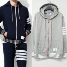 톰브라운 사선 후드집업 세트