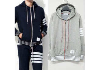 톰브라운 사선 후드집업 세트