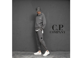 CP컴퍼니 렌즈 헤비 포플린 후드 아노락 조거 팬츠 세트