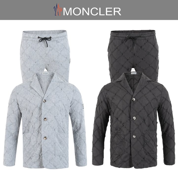 몽클레어 롬버스 3버튼 린넨 슬림핏 정장 세트