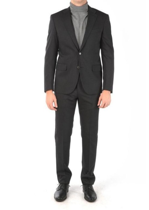 버버리 스틸 로고 싱글 모직 슬림 슈트 세트