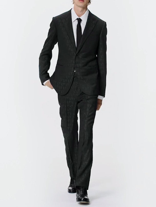 루이비통 패턴 다미 싱글 슬림 슈트 세트