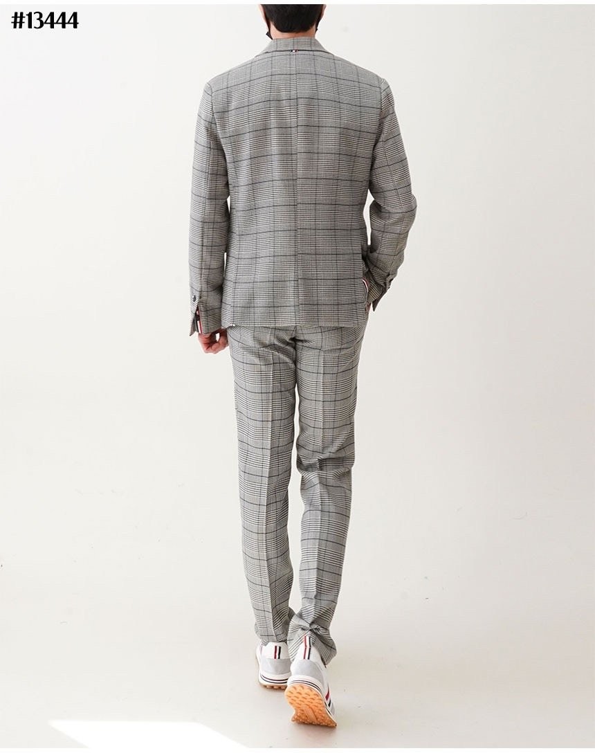 톰브라운 자카드 체크 클래식 수트 정장 세트