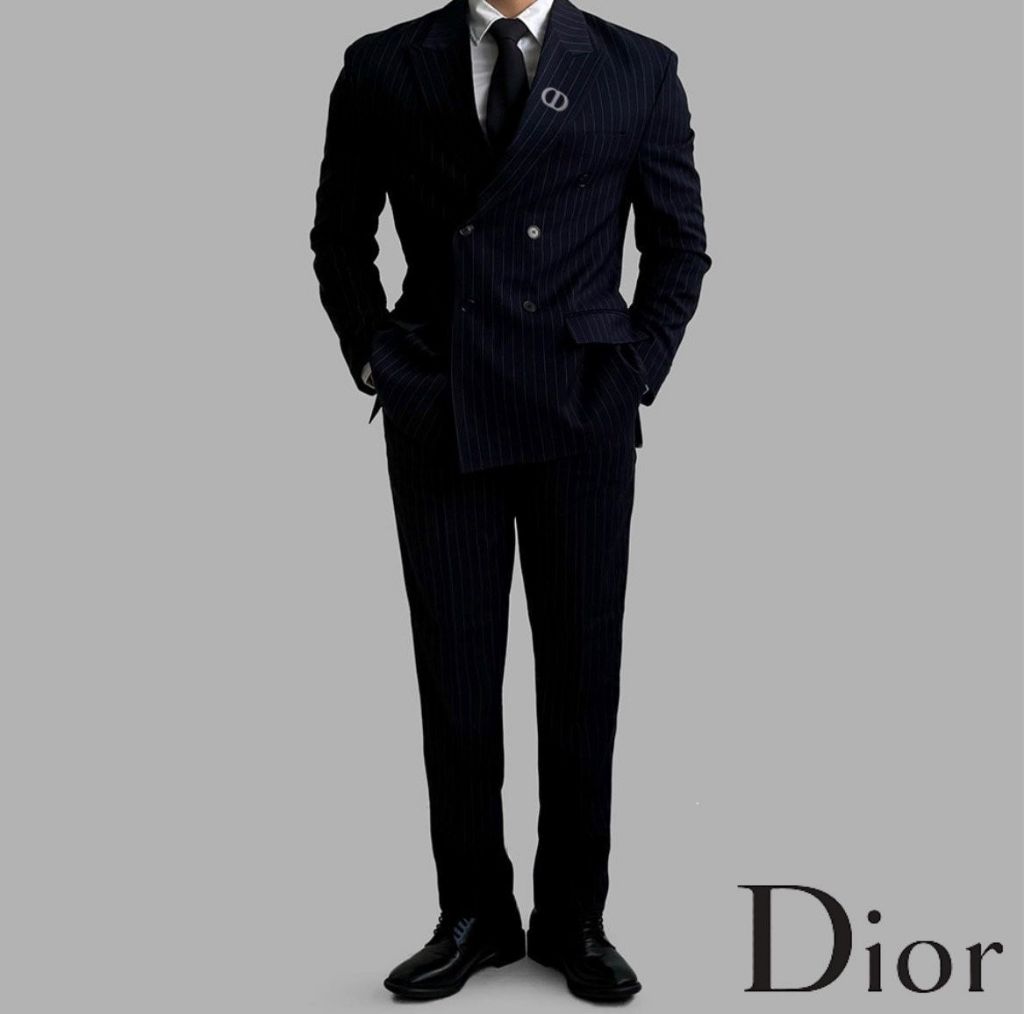 디올 타모 스트라이프 투버튼 수트 세트