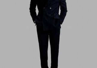 디올 타모 스트라이프 투버튼 수트 세트