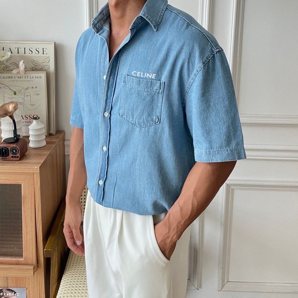 셀린느 데님 웨스턴 셔츠