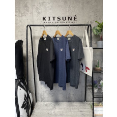 메종키츠네 브라운 폭스헤드 라운드 반팔티