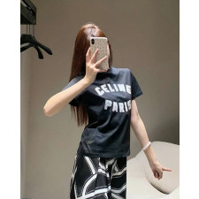 셀린느 여성 파리스 로고 반팔티