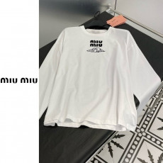 미우미우 여성 자수 저지 긴팔티