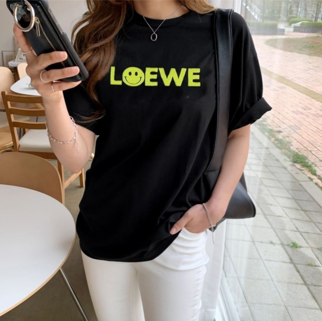 로에베 여성 스마일 반팔티