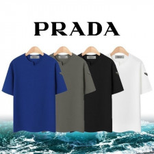 프라다 트임넥 엠보 반팔티