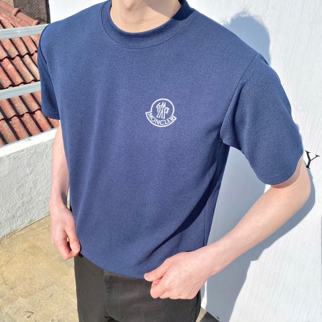 몽클레어 로고 코튼 라운드넥 반팔티