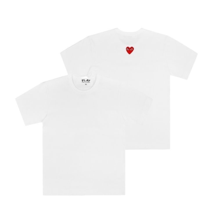 꼼데가르송 백 레드 하트 로고 반팔티