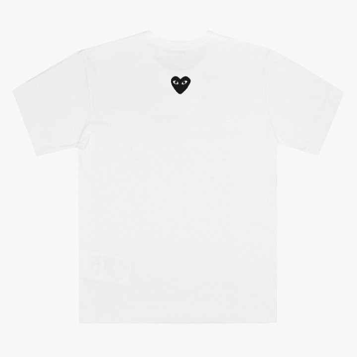 꼼데가르송 백 블랙 하트 로고 반팔티