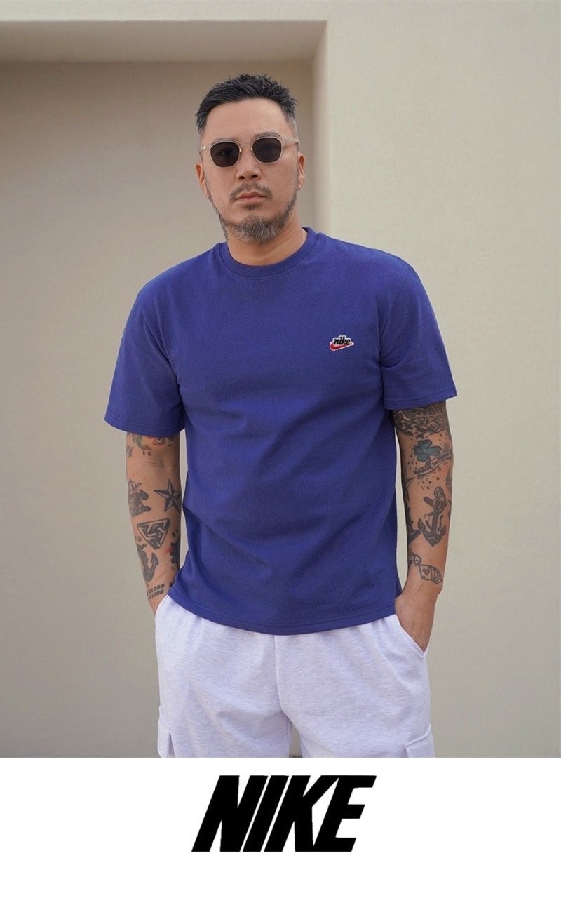 나이키 올드 패치 특양면 컬러풀 반팔티