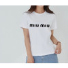 미우미우 로고 반팔티