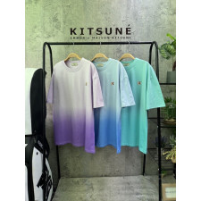 메종키츠네 브라운 폭스헤드 그라데이션 라운드 반팔티