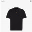 펜디 로마 자수 로고 블랙 저지 반팔티