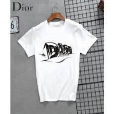 디올 슬러브 코튼 라운드 반팔티