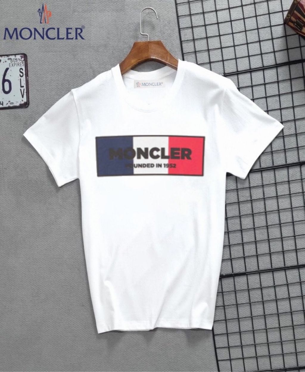 몽클레어 3컬러 모티프 라운드 반팔티