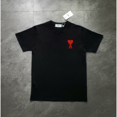 아미 빅로고 하트 로고 라운드 반팔티