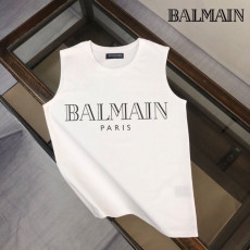 발망 메탈릭 파리 로고 프린트 싱글 나시