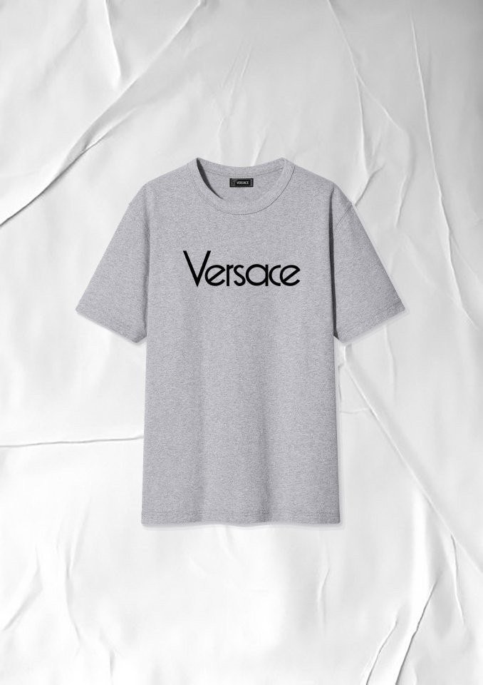 베르사체 빈티리 레터링 로고 라운드 반팔티