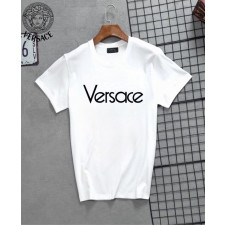 베르사체 빈티리 레터링 로고 라운드 반팔티