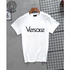 베르사체 빈티리 레터링 로고 라운드 반팔티