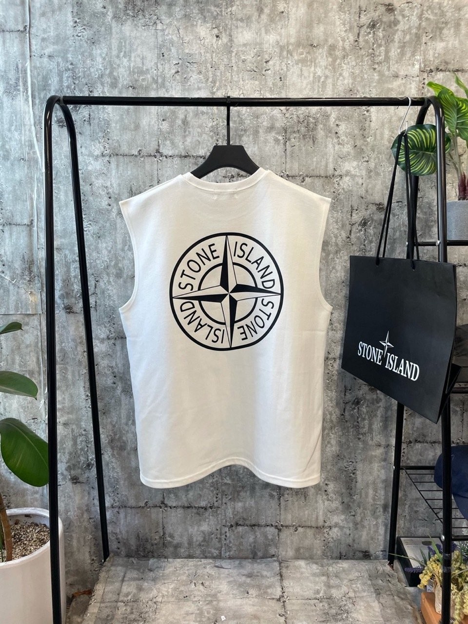 스톤아일랜드 컴퍼스 로고 라운드 나시