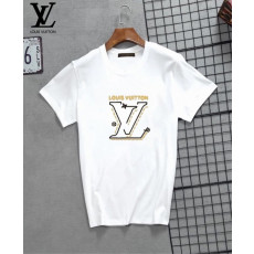 루이비통 점선 시그니처 로고 라운드 반팔티