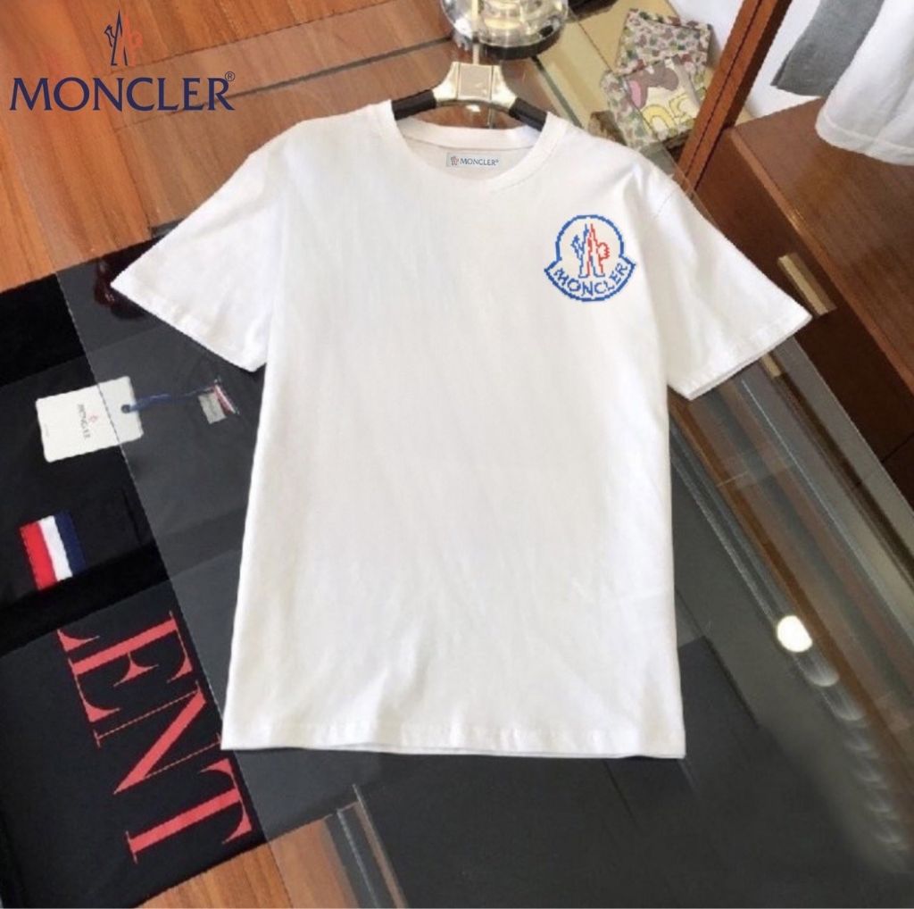 몽클레어 프린팅 로고 라운드 반팔티