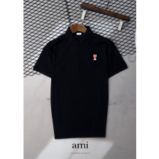 아미 스몰 하트 패치 PK 반팔 카라티