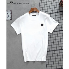 무스너클 블랙 패치 로고 라운드 반팔티