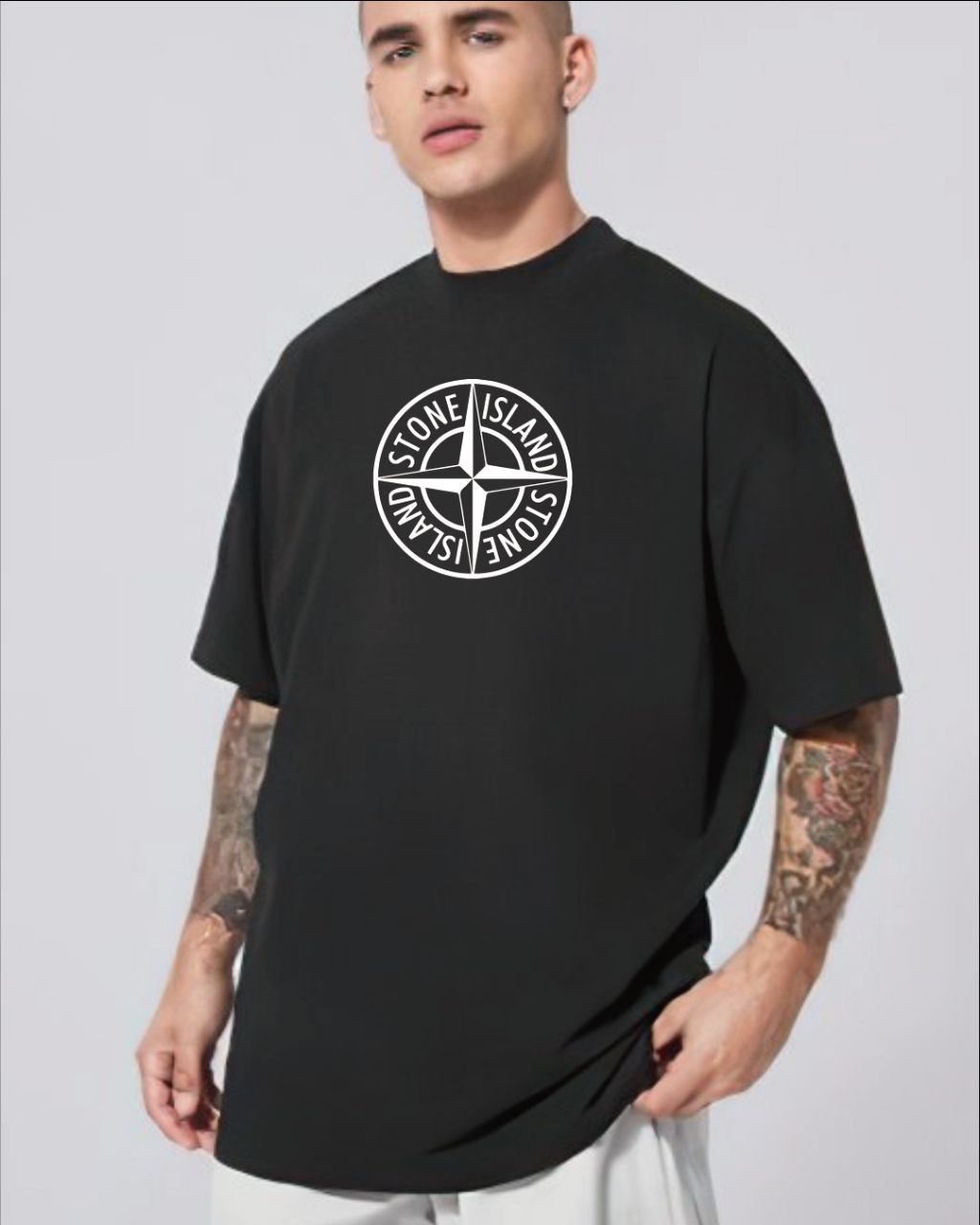 스톤아일랜드 로고 반팔티