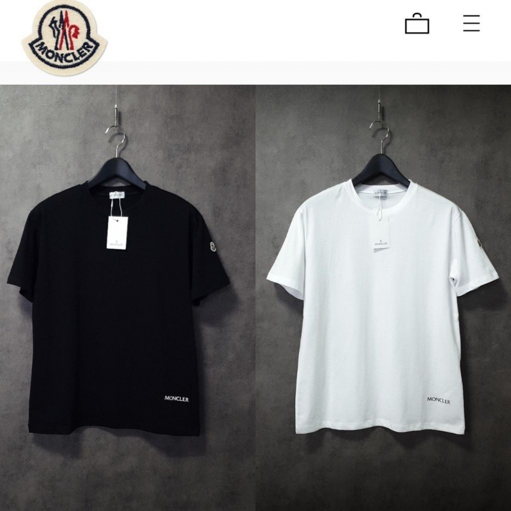 몽클레어 스몰 패치 라운드 반팔티