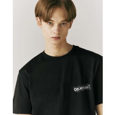 오프화이트 라인 스케치 반팔티