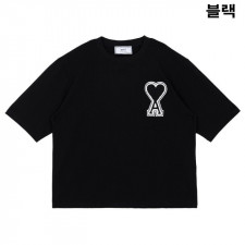 아미 파스텔 빅로고 하트 로고 반팔티