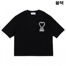 아미 파스텔 빅로고 하트 로고 반팔티