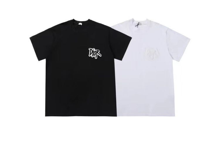 디올 X 스투시 콜라보 핸든 자수 반팔티