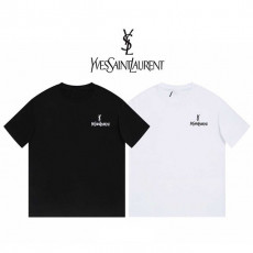 입생로랑 로고 자수 쉘 반팔티