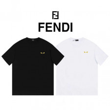 펜디 옐로우 스몰 로고 반팔티