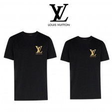 루이비통 골드 호일 반팔티