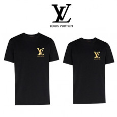 루이비통 골드 호일 반팔티