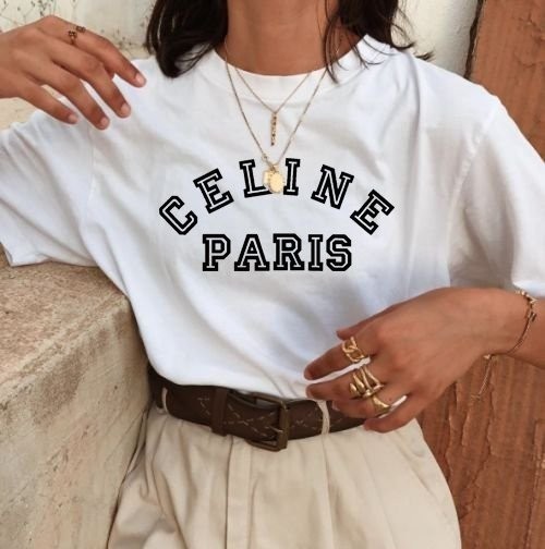 셀린느 웨이빙 파리 반팔티