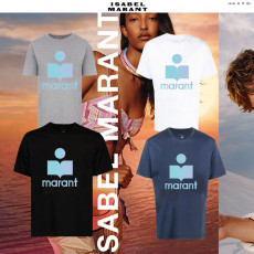 이자벨마랑 블루 레인보우 반팔티