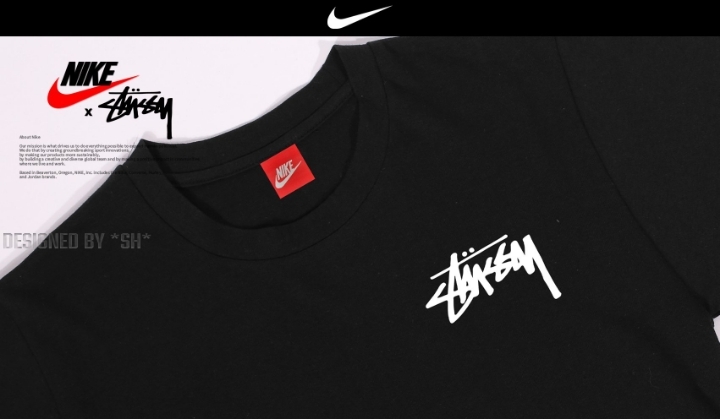 나이키 X 스투시 콜라보 스몰 나염 반팔티